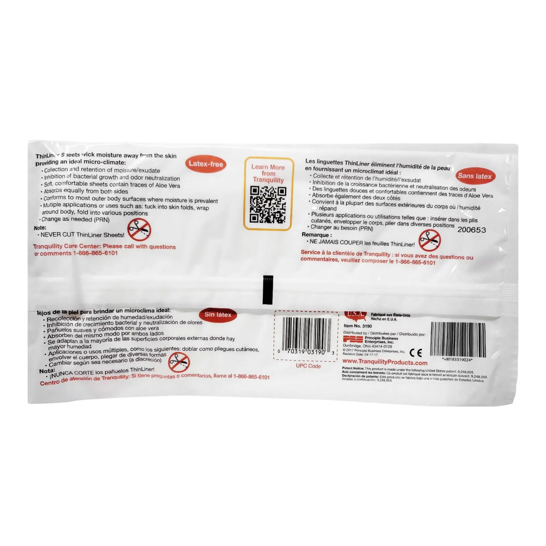 Tranquility ThinLiner Skin Fold Management Pad, 6X10 Inch, #3190 ABD Medical