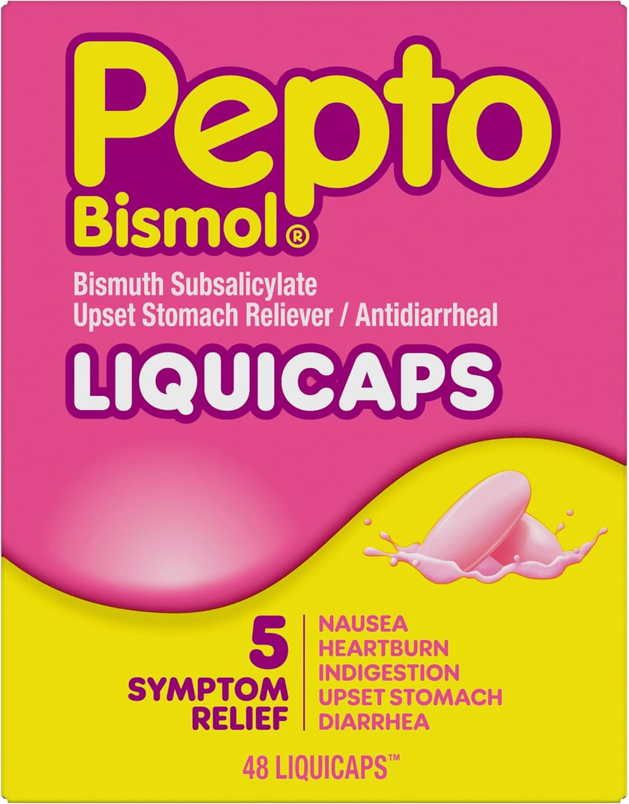 Pepto Bismol Anti-Diarrheal Chewable Tablet, 262 mg, 48 per Box ABD Medical