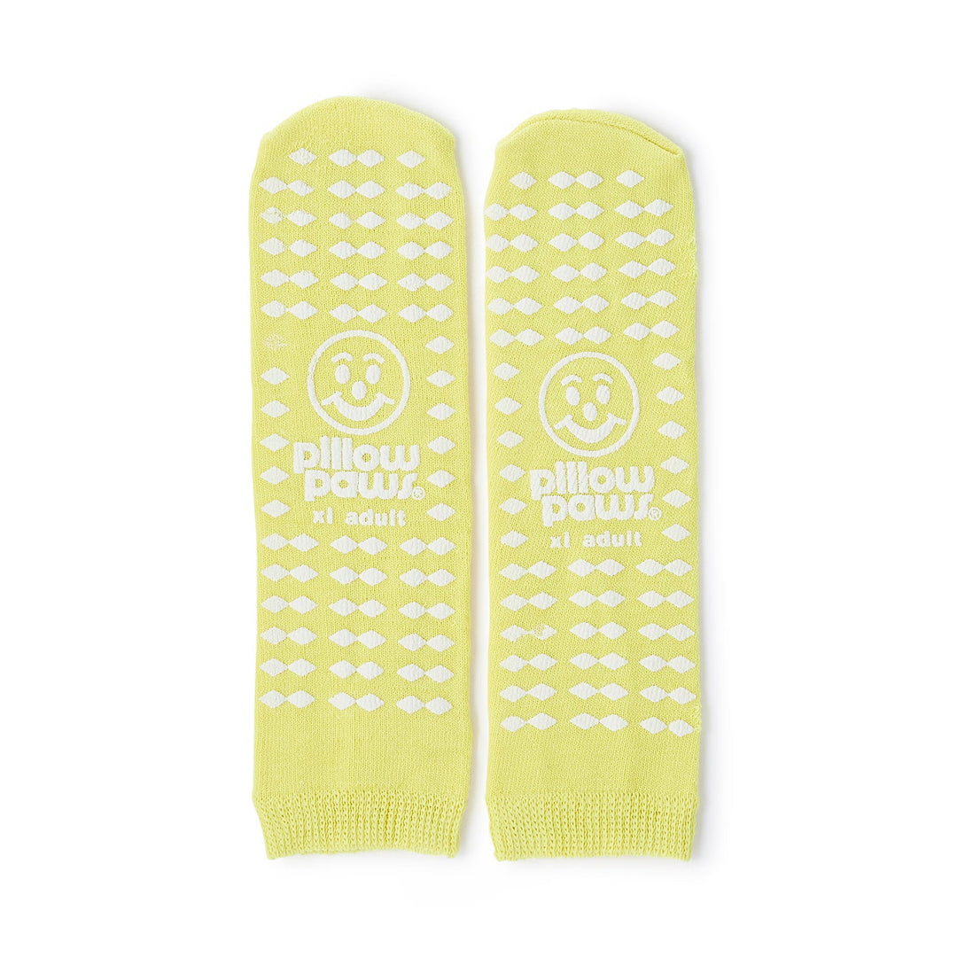 Pillow Paws Risk Alert Terries All Around Tread Slipper Socks, Unisex, Adult, X-Large, Yellow, #3912-001 ABD Medical