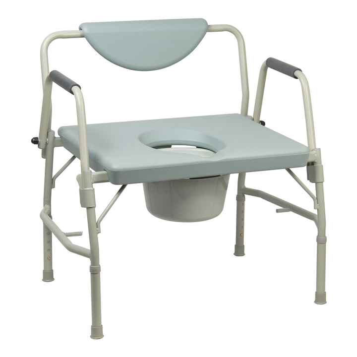 McKesson Commode Chair With Drop Arms Steel Frame Padded Backrest 23-1/4 Inch Seat Width 1000 lbs. Weight Capacity