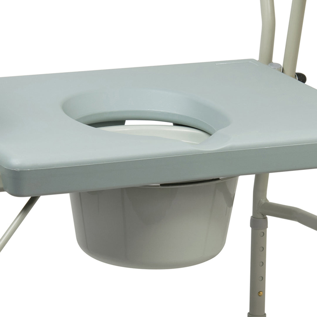 McKesson Commode Chair With Drop Arms Steel Frame Padded Backrest 23-1/4 Inch Seat Width 1000 lbs. Weight Capacity