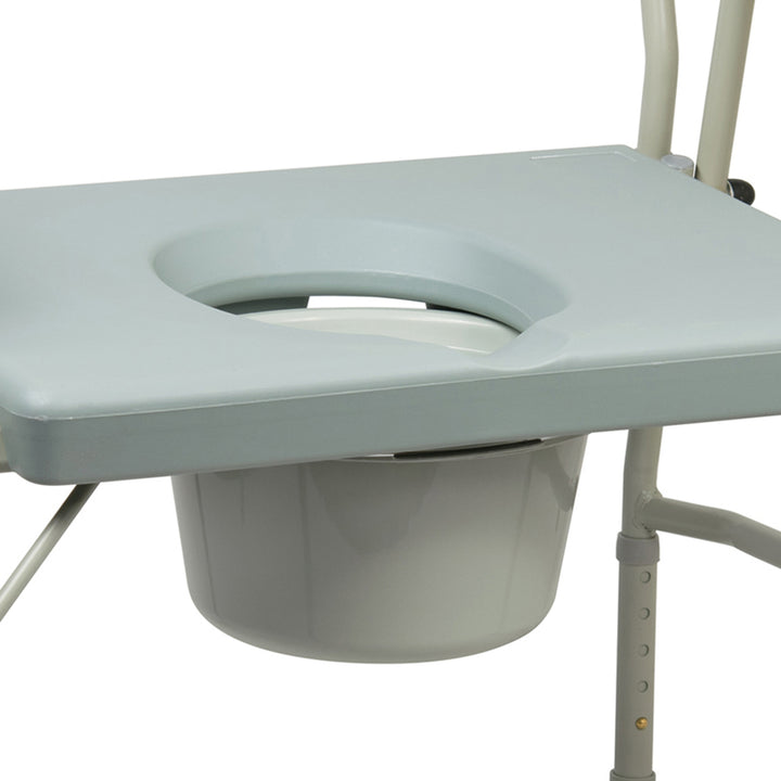 McKesson Commode Chair With Drop Arms Steel Frame Padded Backrest 23-1/4 Inch Seat Width 1000 lbs. Weight Capacity