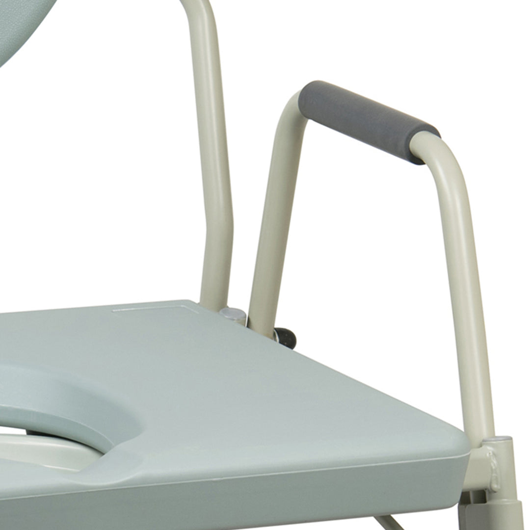 McKesson Commode Chair With Drop Arms Steel Frame Padded Backrest 23-1/4 Inch Seat Width 1000 lbs. Weight Capacity