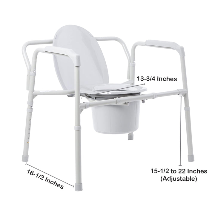 McKesson 3-in-1 Commode Chair 13-3/4 Inch Seat Width 650 lbs