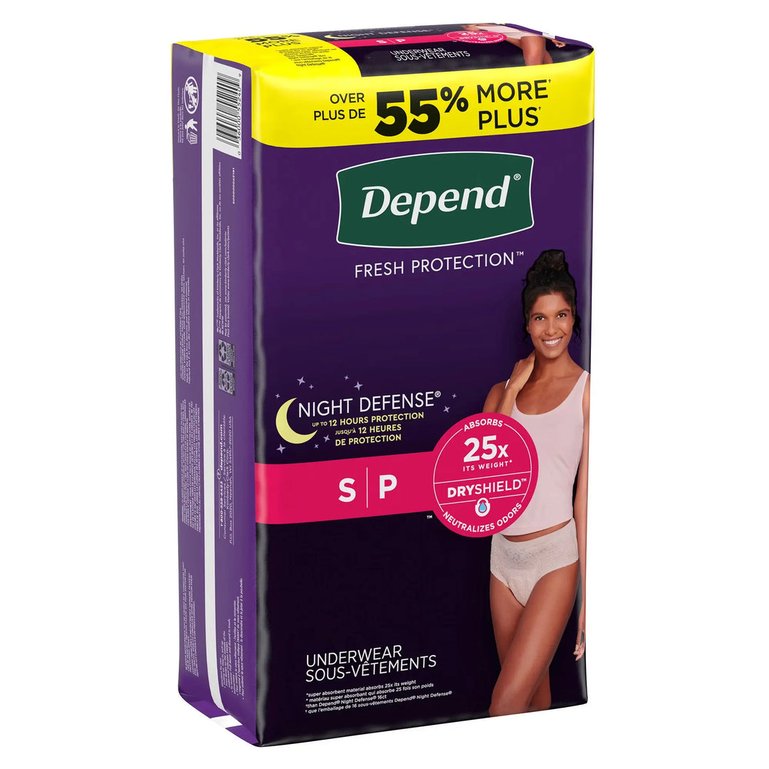 Depend Night Defense Disposable Underwear for Women,  Heavy Absorbency, #51701 Depend