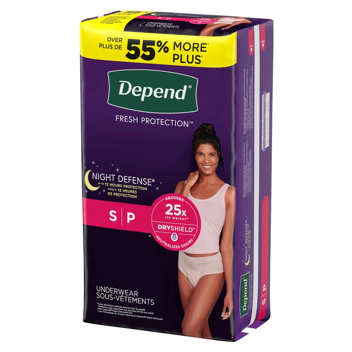 Depend Night Defense Disposable Underwear for Women,  Heavy Absorbency, #51701 Depend
