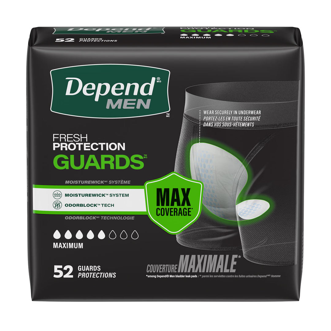 Depend Fresh Protection Guards for Men, Heavy Absorbency, #58413