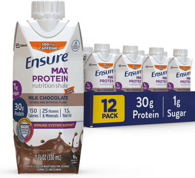 Abbott Ensure Max Protein Nutritional Shake, Ready To Drink, Milk Chocolate, 11 oz