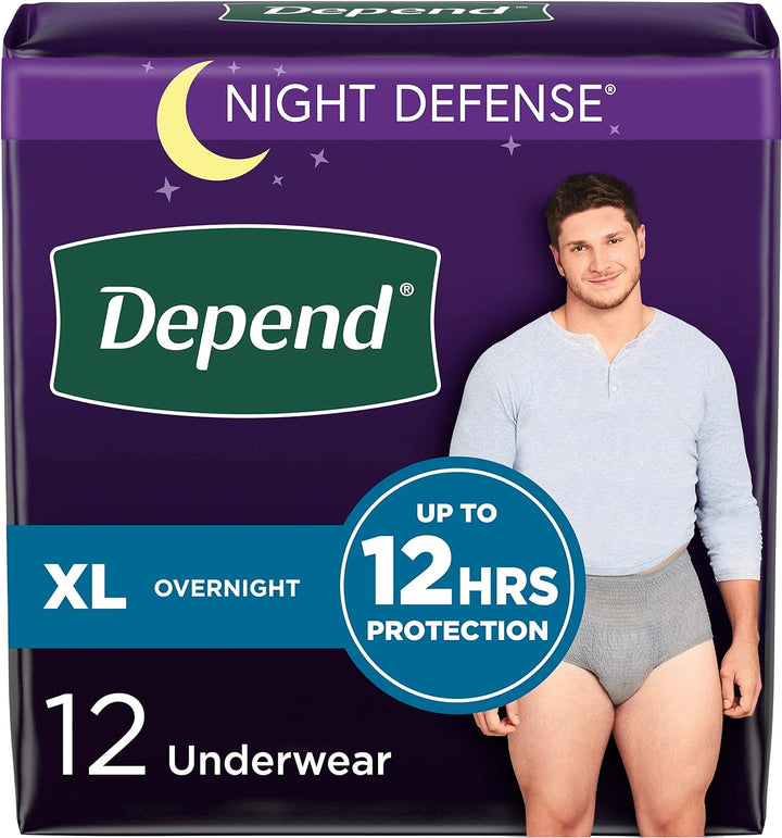 Depends Men Night Defense Underwear Overnight - Extra Large