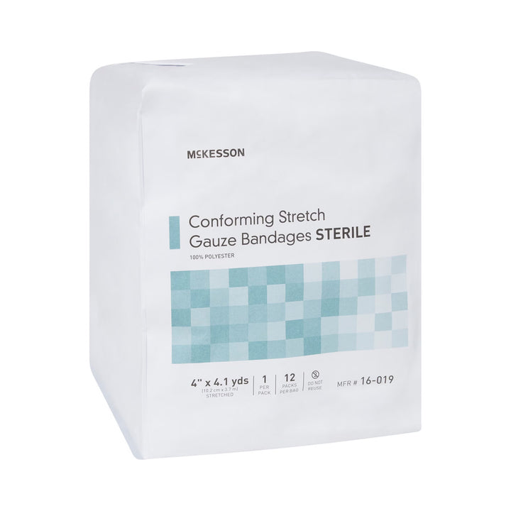 McKesson Conforming Gauze rolls 4 Inch X 4-1/10 Yard Sterile, #16-019 ABD Medical