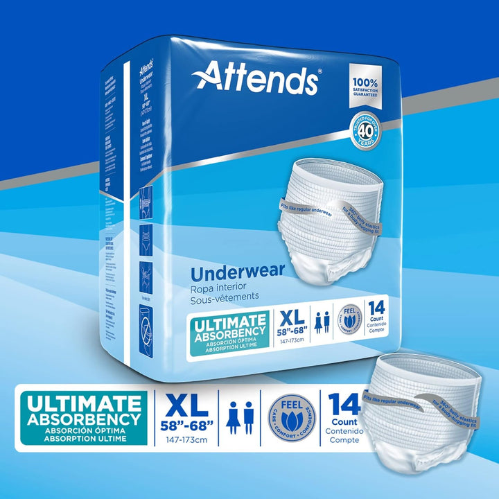 Attends Protective Underwear Ultimate Absorbency, X-Large, # APP0740