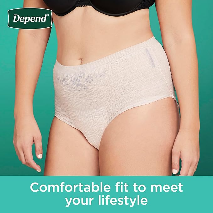Depend Fresh Protection Adult Incontinence Underwear for Women - Maximum Absorbency