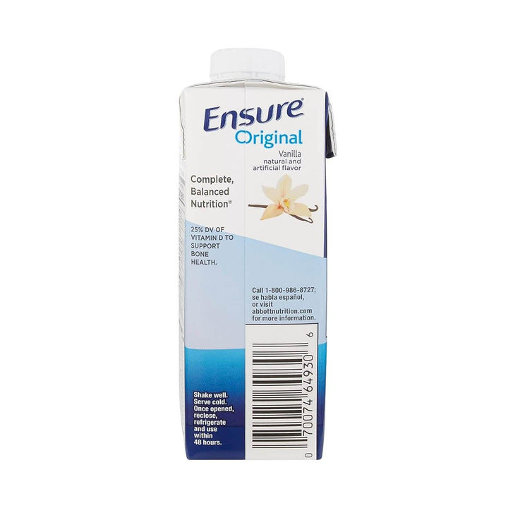 Ensure Original Vanilla Liquid Nutrition Shake - 8 fl oz front packaging view