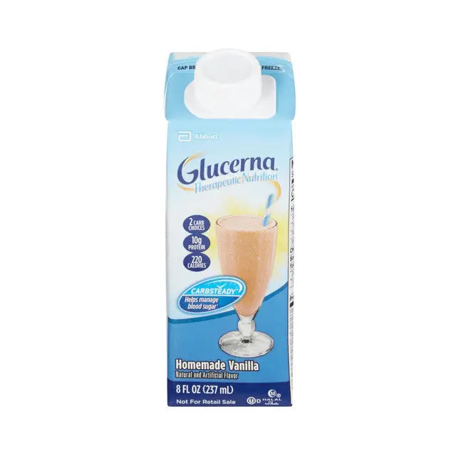 Glucerna Therapeutic Nutrition Shake Vanilla Flavor Liquid 8 oz - Case of 24