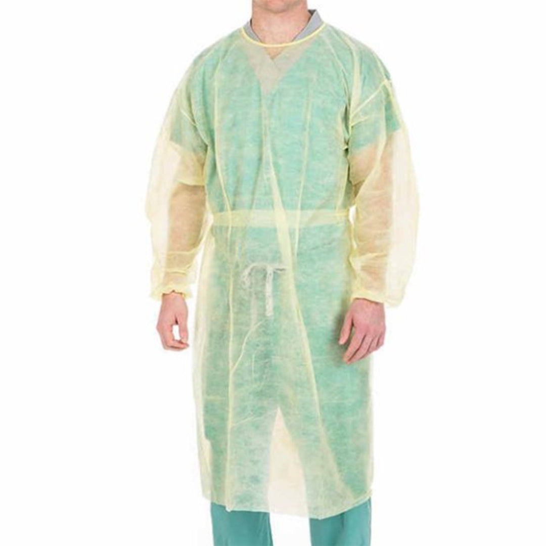 Cardinal Health One Size Fits Most Yellow NonSterile Disposable Protective Procedure Gown