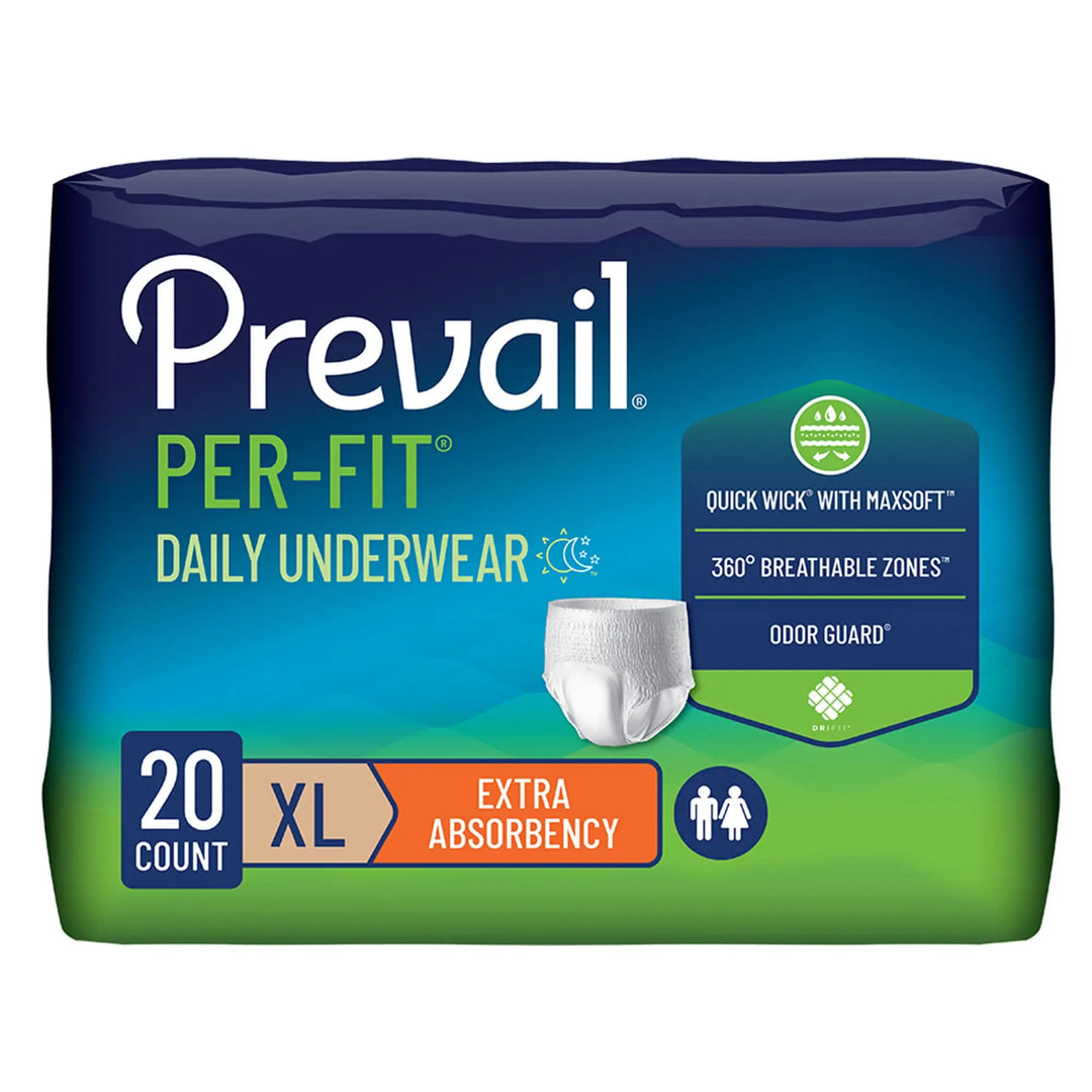 Prevail Per Fit Protective Extra Absorbency Unisex Underwear, X-Large, #PF514/1 Prevail