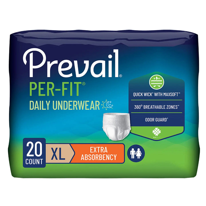 Prevail Per Fit Protective Extra Absorbency Unisex Underwear, X-Large, #PF514/1 Prevail