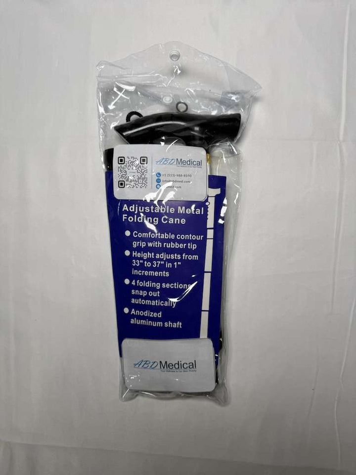 ABD Medical Walking Cane for Men/Women, Foldable and Adjustable from 32-37 Inches