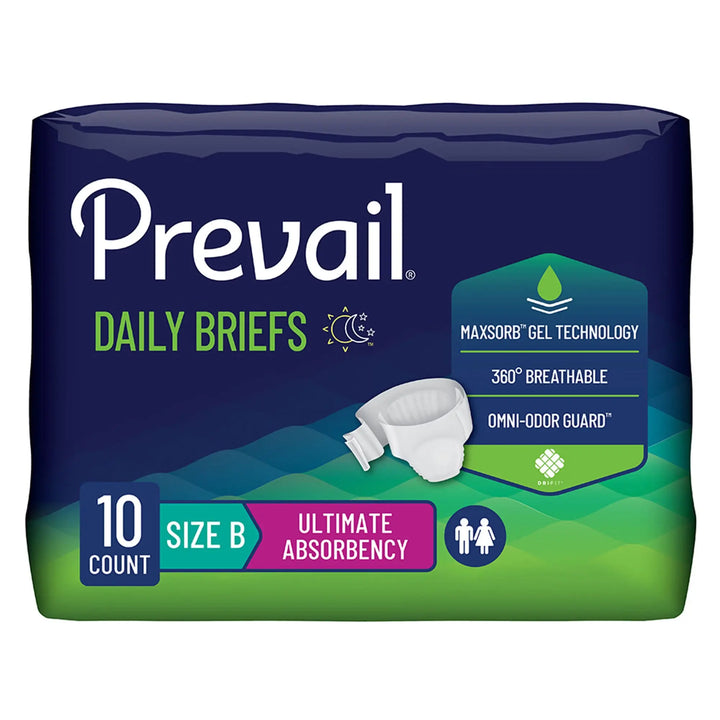 Prevail Bariatric Briefs with Tabs, Unisex Ultimate Absorbency, Size B / 3XL, #PV094 Prevail