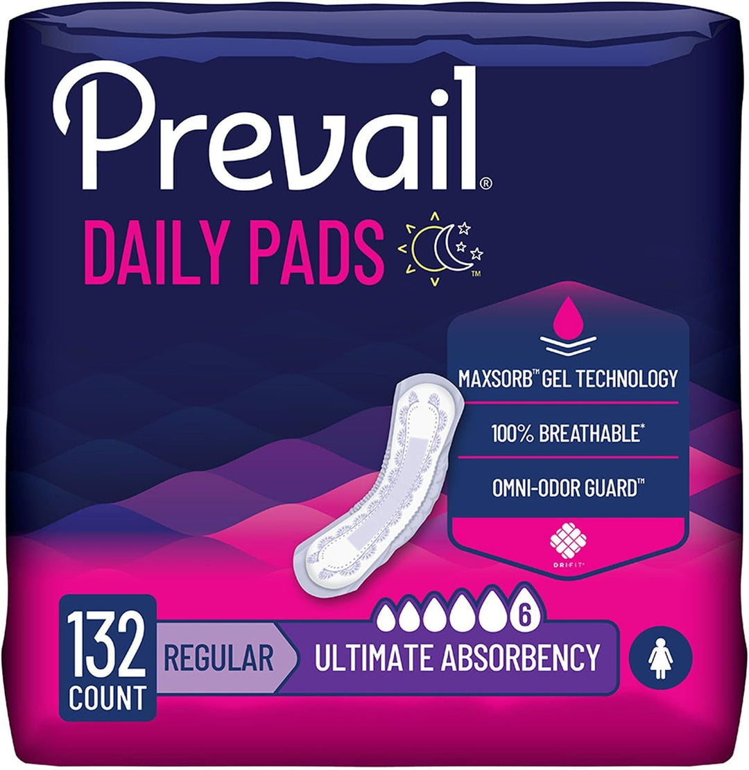Prevail Daily Pads for Bladder Leaks, Regular, 14-1/4 ", #PV-923/1 ABD Medical