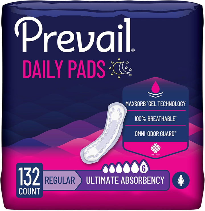 Prevail Daily Pads for Bladder Leaks, Regular, 14-1/4 ", #PV-923/1 ABD Medical