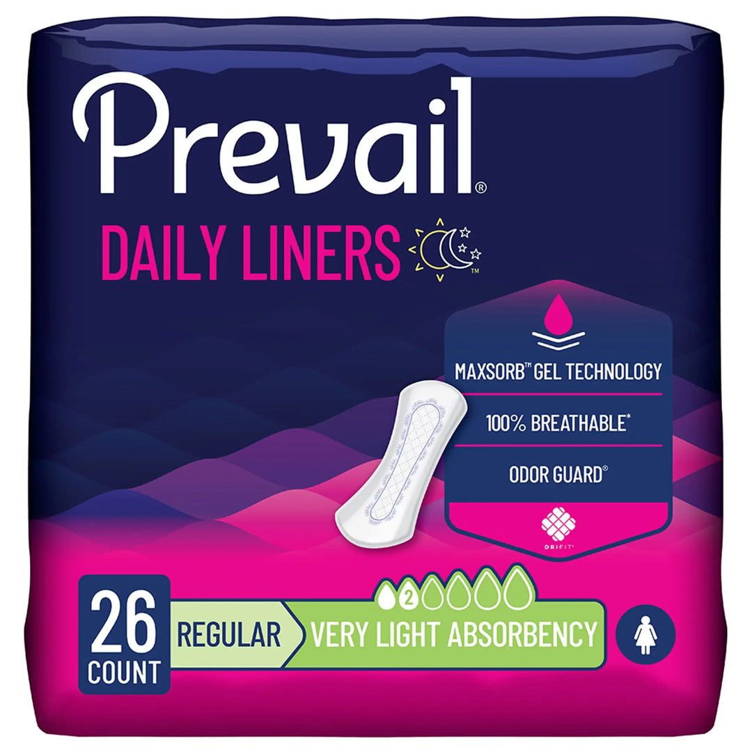 Prevail Bladder Control Pads, Very Light Absorbency, Regular 7.5", #PV-926 Prevail
