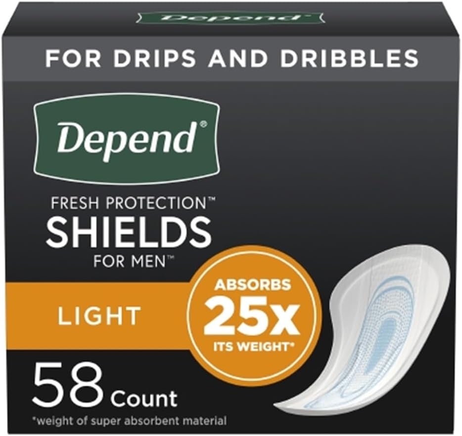 Depend Incontinence Shields for Men, Light Absorbency