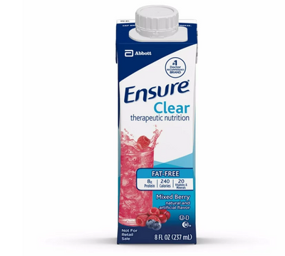 Ensure Clear Therapeutic Nutrition Mixed Berry Flavor Liquid 8 oz / Case of 24