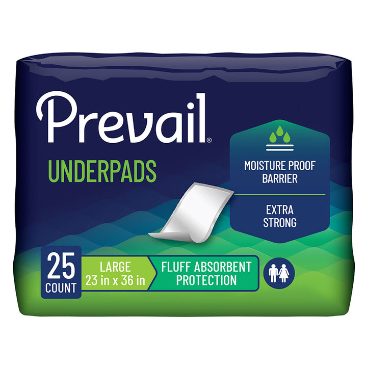 Prevail Fluff Underpads, Large (23" x 36"), Disposable Incontinence, #UP150/2