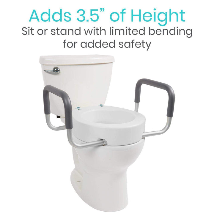 Vive Toilet Seat Riser with Arms, 300 lbs weight capacity, #LVA1071E