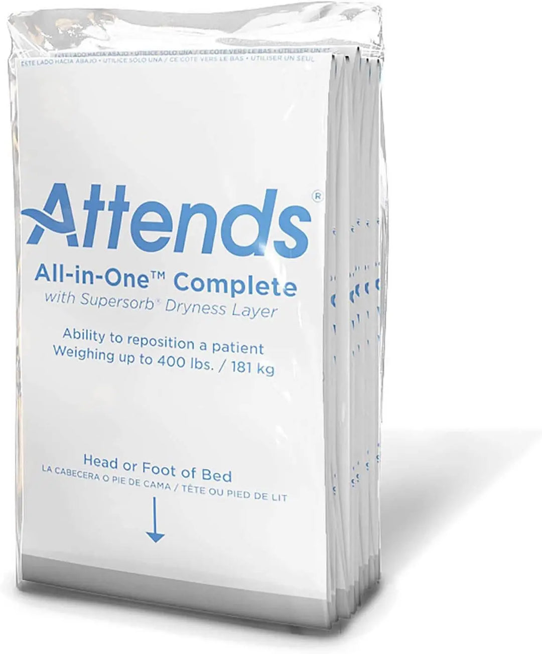 Attends All-in-One Complete SuperSorb Advanced 30 x 36 inch underpads package #ASB-3036