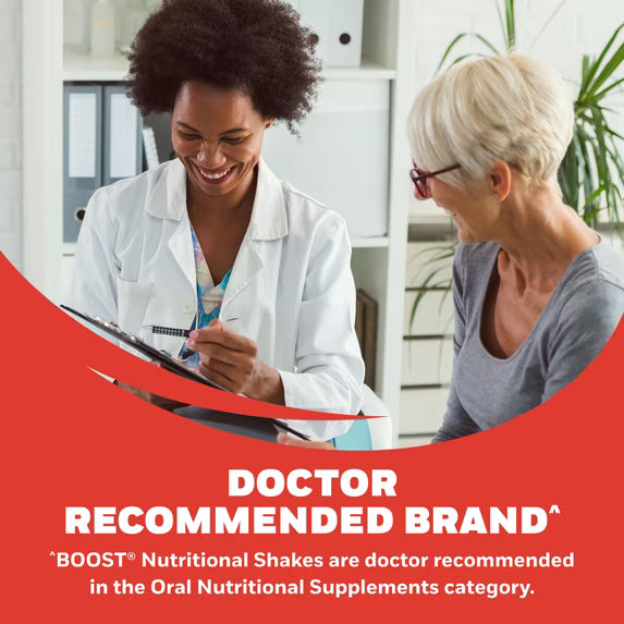 BOOST nutritional shakes doctor recommended brand in oral nutritional supplements category with doctor and patient
