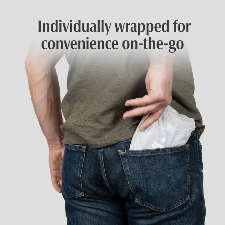 Depend Fresh Protection Guards for Men individually wrapped pocket pouch for on-the-go convenience