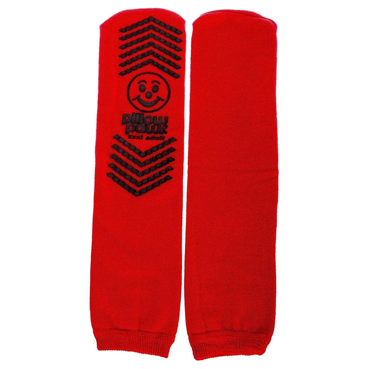 Pillow Paws Risk Alert Terries Single Imprint Tread Slipper Socks, Unisex Adult, 3X-Large / X-Wide, Red, #3807-001 ABD Medical