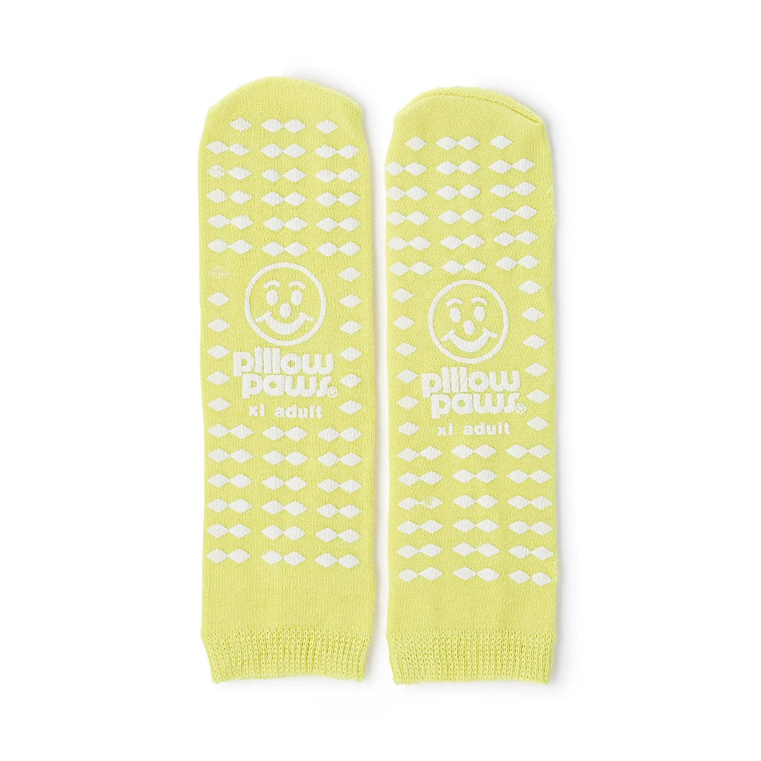 Pillow Paws Risk Alert Terries All Around Tread Slipper Socks, Unisex, Adult, X-Large, Yellow, #3912-001 ABD Medical