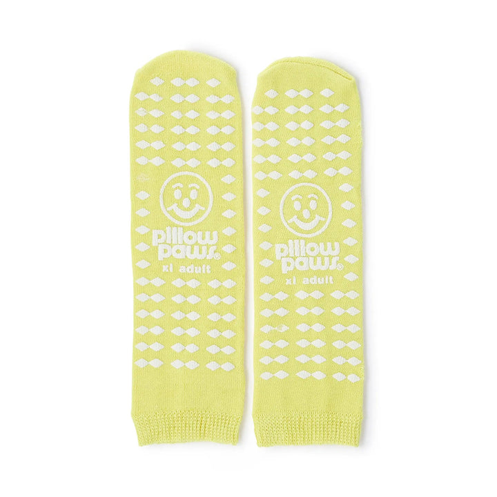 Pillow Paws Risk Alert Terries All Around Tread Slipper Socks, Unisex, Adult, X-Large, Yellow, #3912-001 ABD Medical