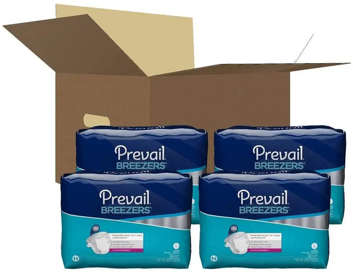Prevail Breezers Absorbency Incontinence Briefs Large — 72 Count By Prevail