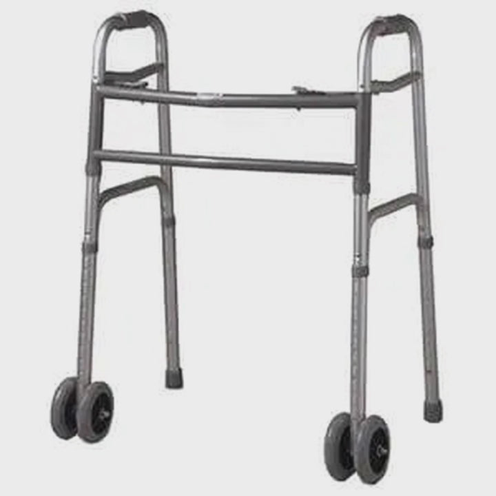 Heavy-Duty Folding Walker with Wheels, 500 lb Weight Capacity – Cardinal Health