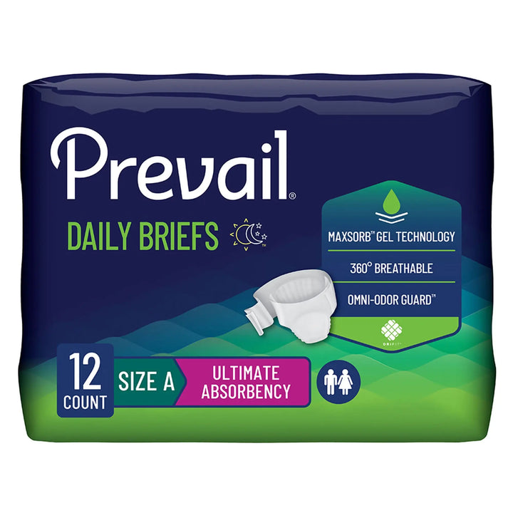 Prevail Bariatric Briefs with Tabs, Ultimate Absorbency, Size A / 2XL, #PV017 Prevail