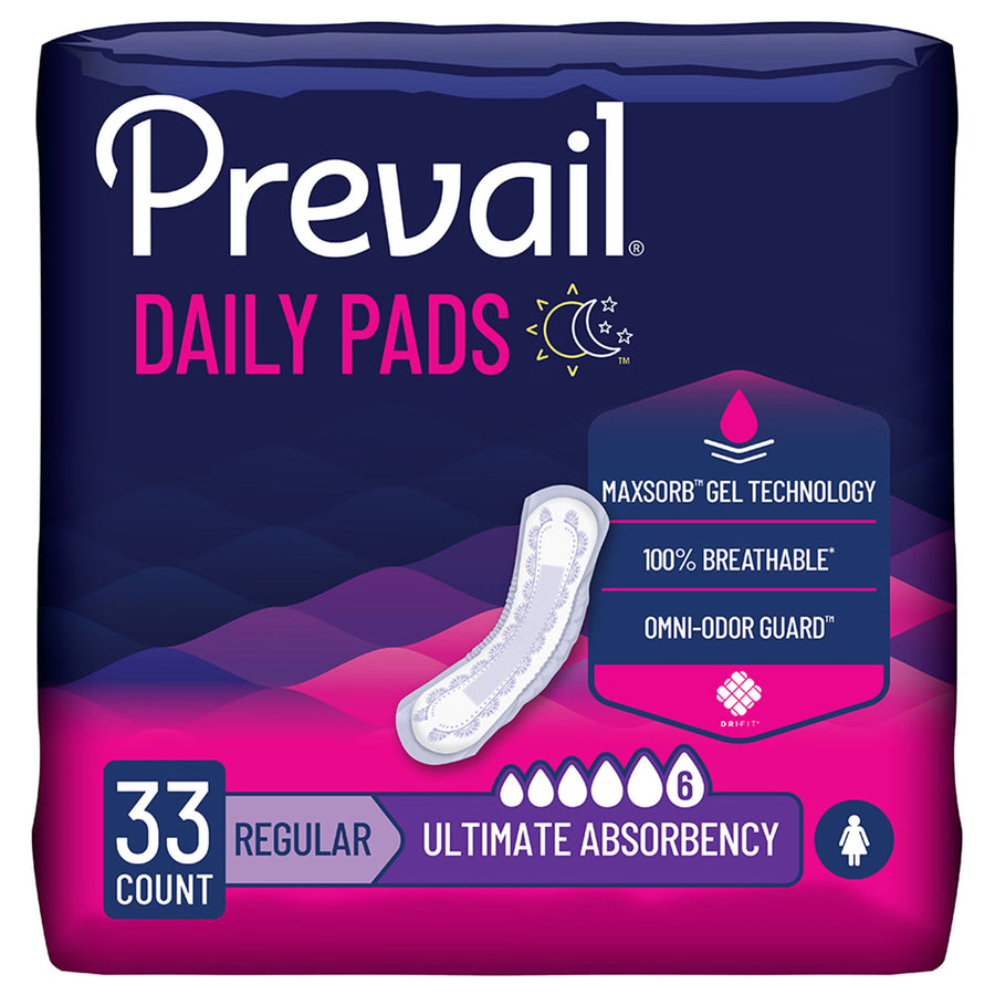 Prevail Daily Pads for Bladder Leaks, Regular, 14-1/4 ", #PV-923/1 ABD Medical