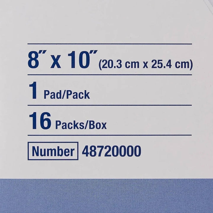Hartmann Sorbalux sterile 8 x 10 inch abdominal pad size and packaging specs #48720000