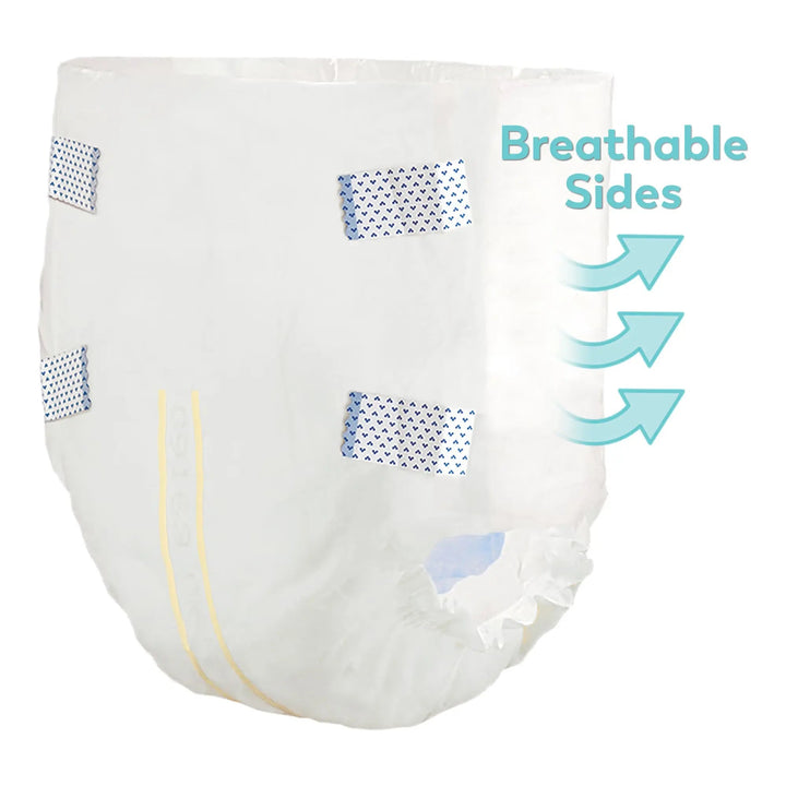 Tranquility Essential Breathable Brief showing breathable side panel feature for air circulation and skin health
