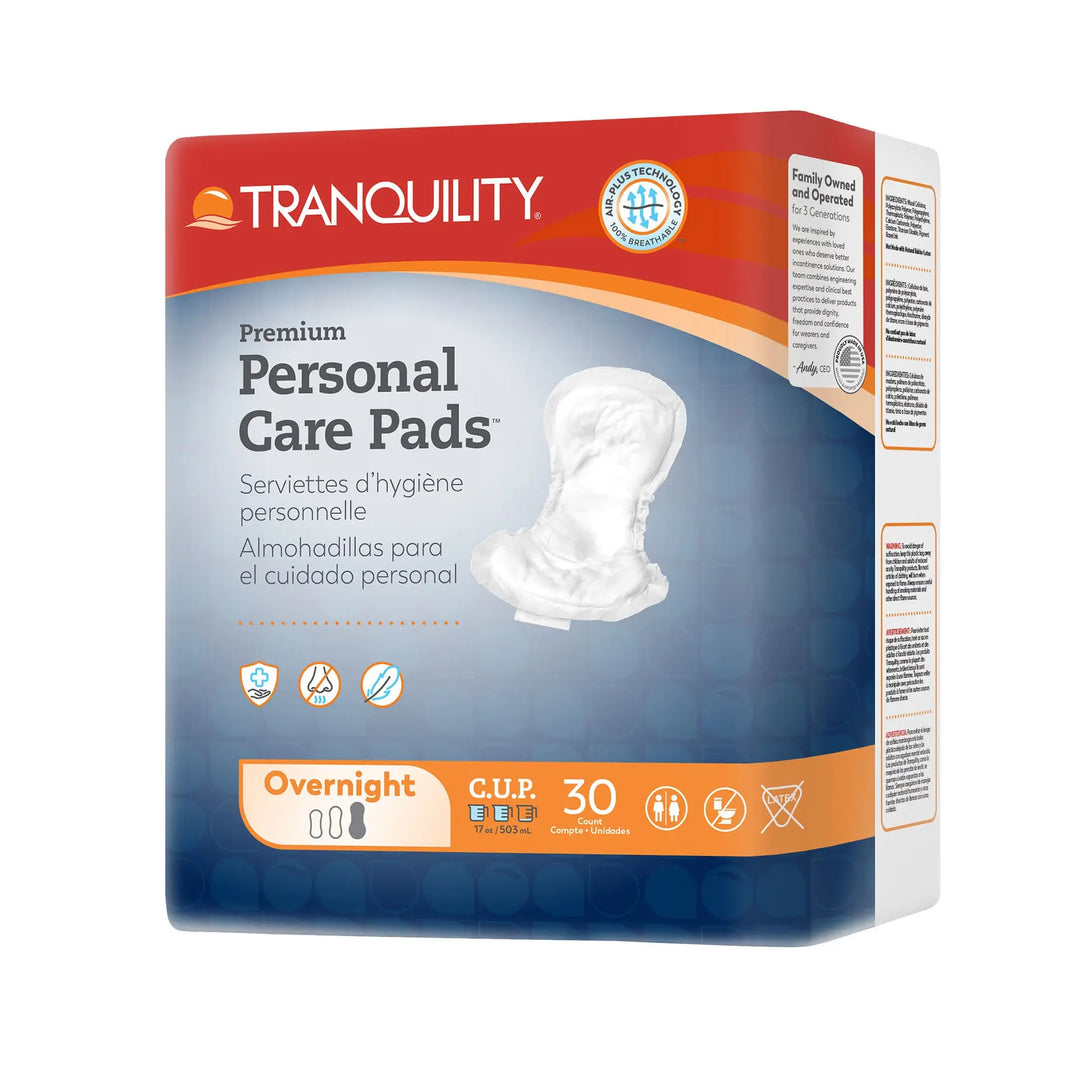 Tranquility Personal Care Pads, Premium Overnight Heavy Absorbency, 16 Inch, #2482 ABD Medical