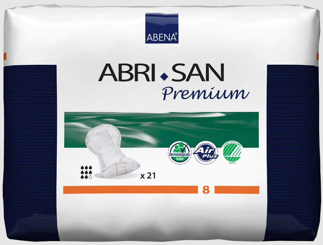 Abena Abri-San Premium Shaped Incontinence Pad Size 8