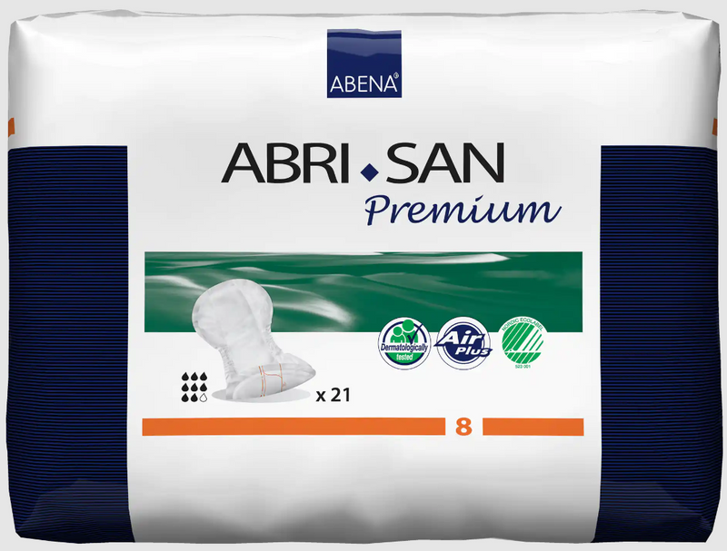 Abena Abri-San Premium Shaped Incontinence Pad Size 8