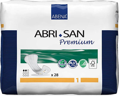 Abena Abri-San Premium Incontinence Pads, Light Absorbency