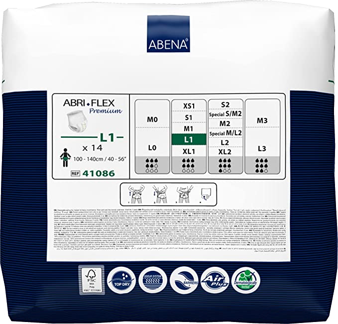 Abena Abri-Flex Premium Protective Underwear, Level 1 , Large