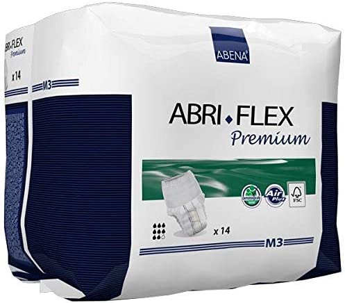 Abena Abri-Flex Premium Protective Underwear, Overnight, Size M3, Medium 32" to 43"