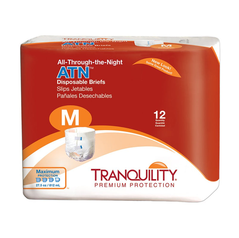 Tranquility ATN (All-Through-the-Night) Disposable Brief, Medium (32" to 44")