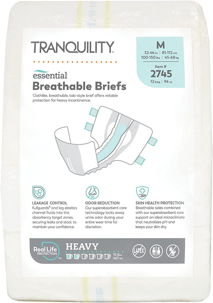Tranquility Essential Breathable Briefs, Heavy, Medium